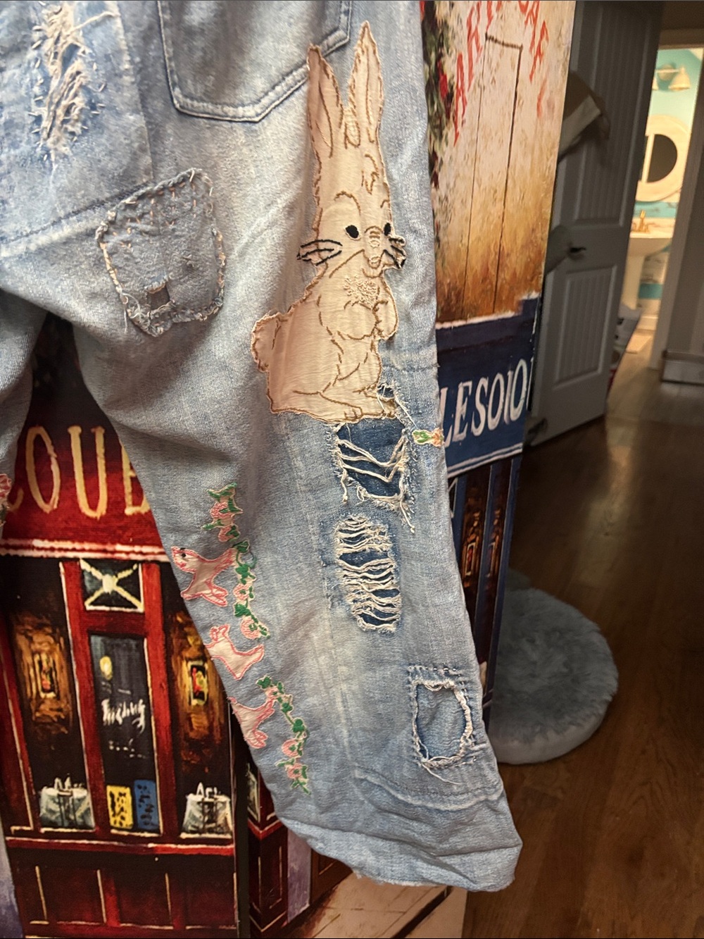 Magnolia Pearl Lil’ Friends Miners Denim Pants 423, Washed Indigo, OS - Picture 10 of 13